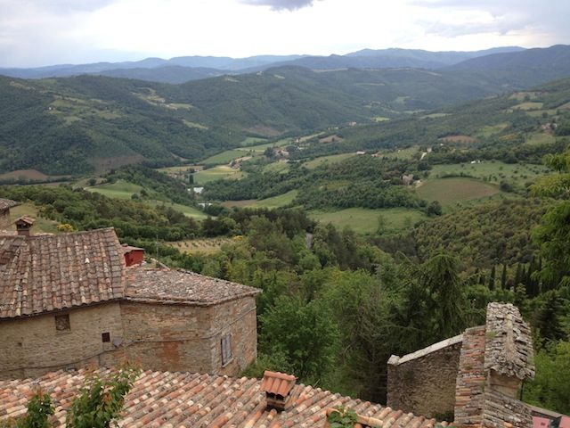 Beautiful panoramic view from Monte Santa Maria Tiberina