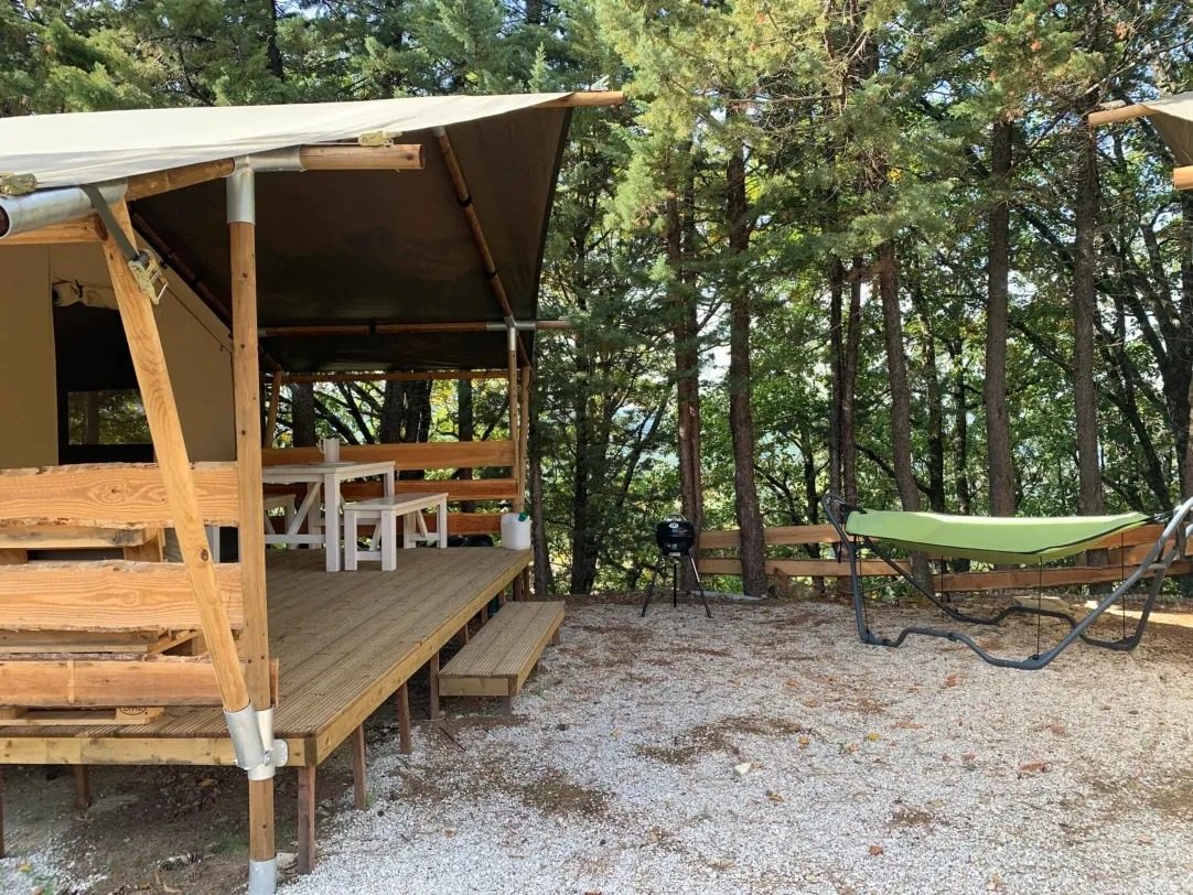 Woody 25 · veranda en hangmat